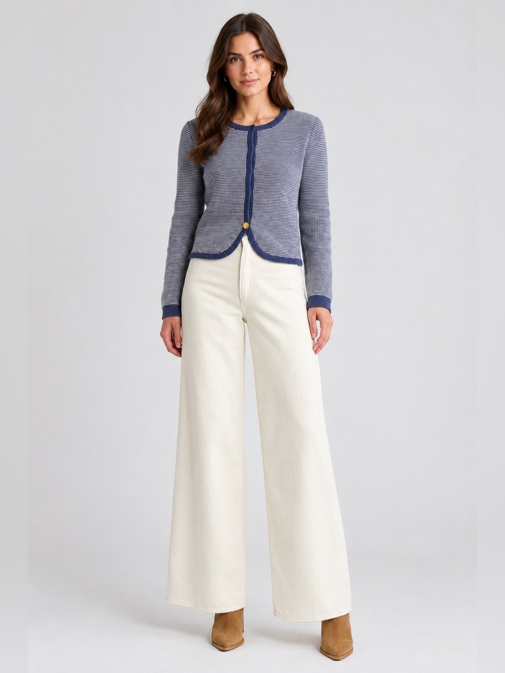 NWT rag & bone Sofie Featherweight Wide Leg Jeans Sz 30 in ECRU